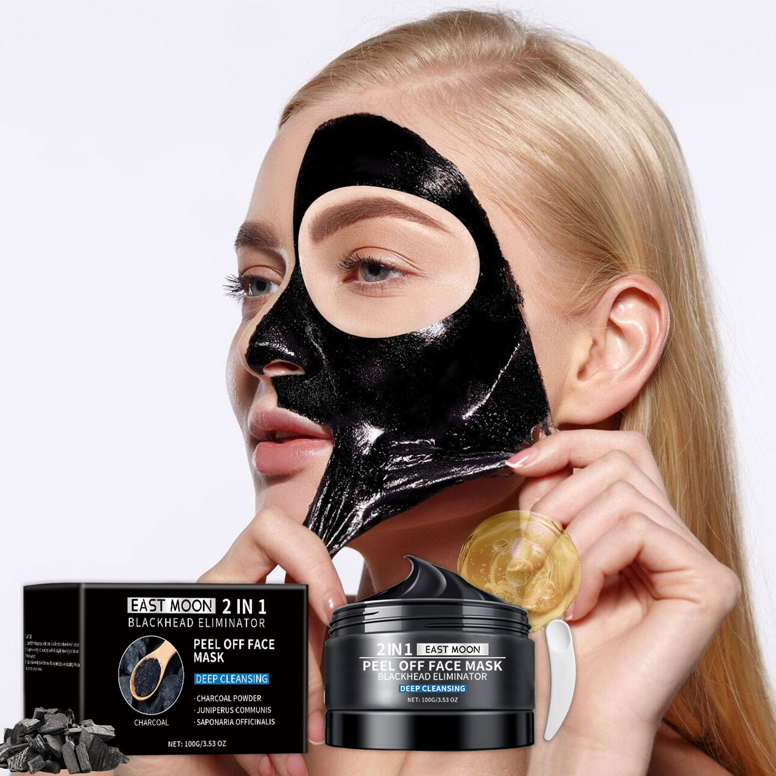 Exfoliating Scrub Mens - Maska z węglem bambusowym na zaskórniki,