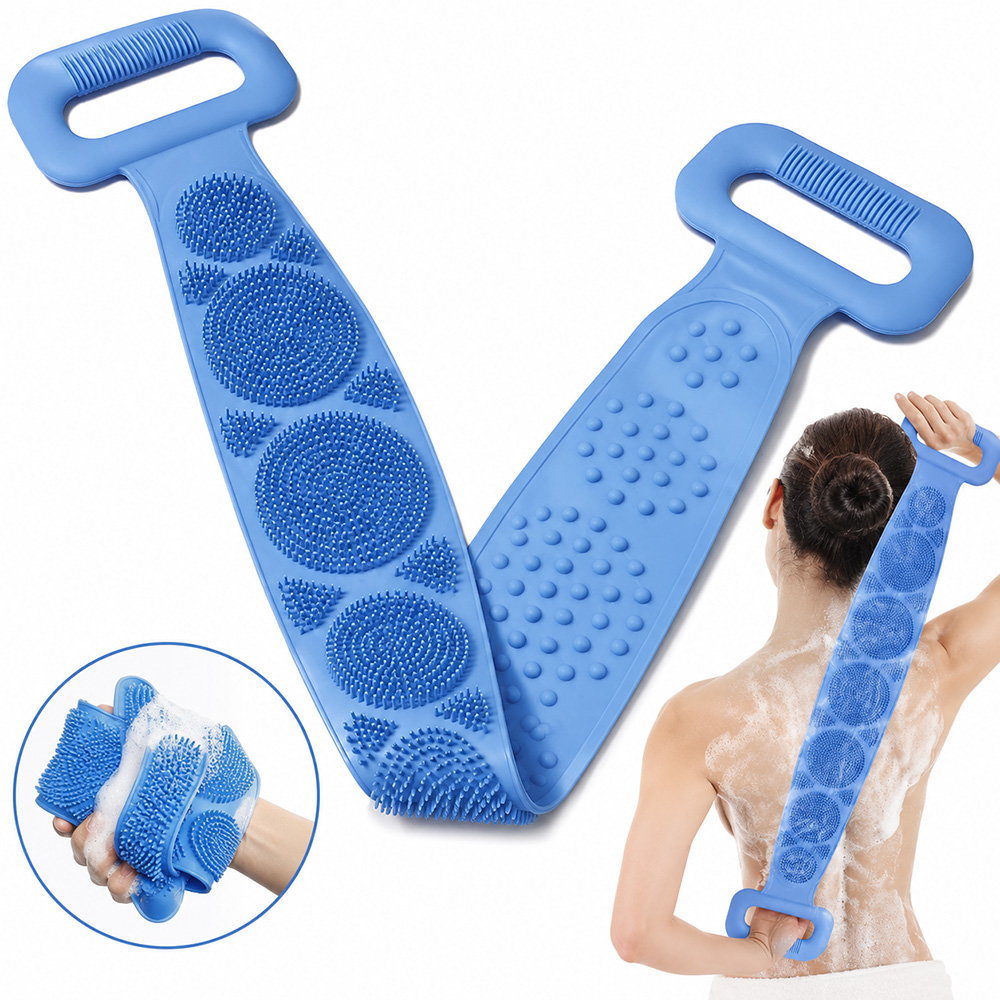Exfoliating Scrub Mens - 23-calowa silikonowa szczotka do pleców pod