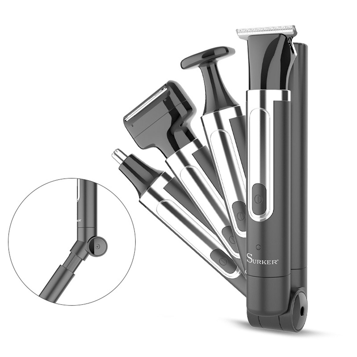 Men'S Grooming Nose And Ear - Surker 4-w-1 Golarka dla Mężczyzn Zestaw