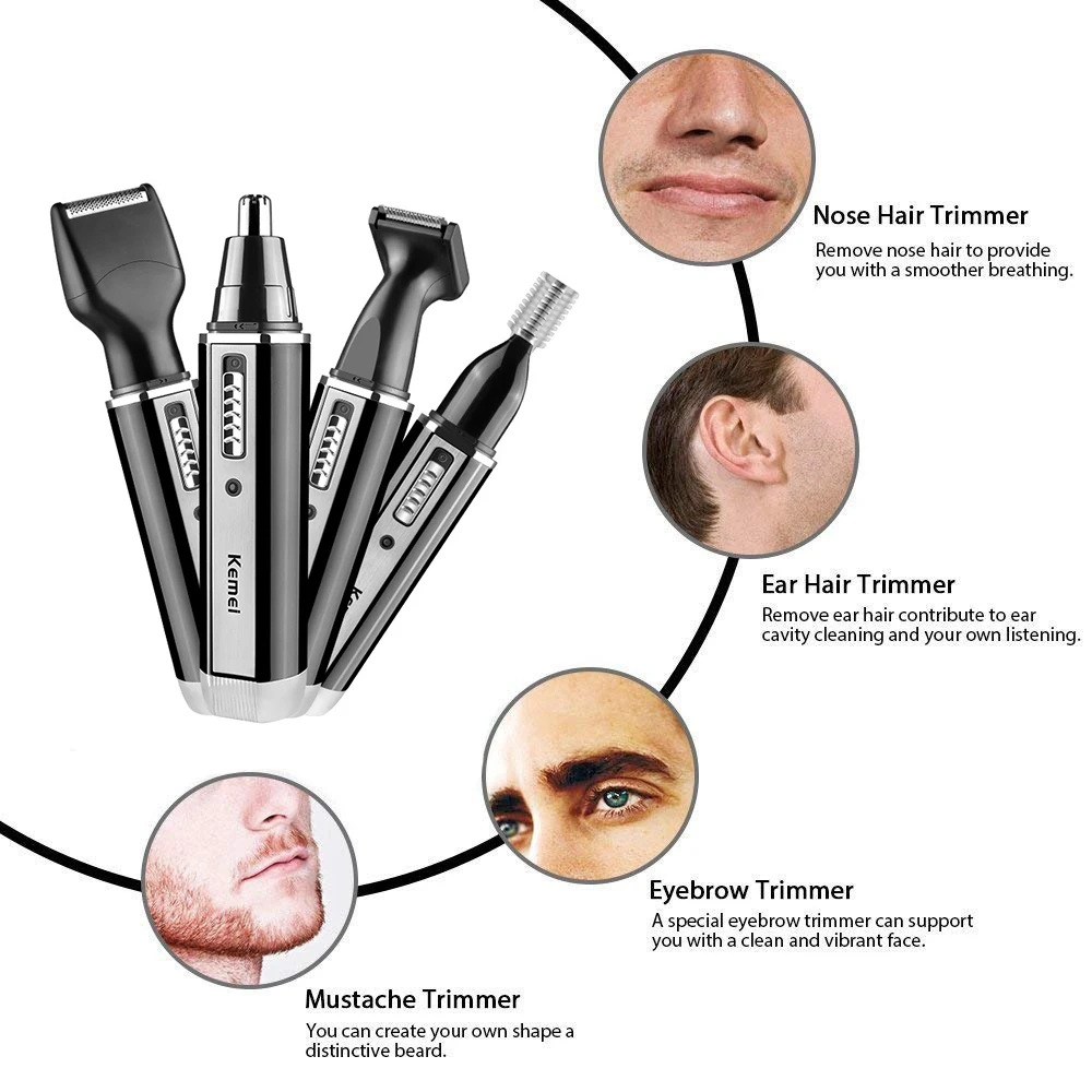 Kemei akumulatorowa elektryczn – Men'S Grooming Nose And Ear recenzja i cena
