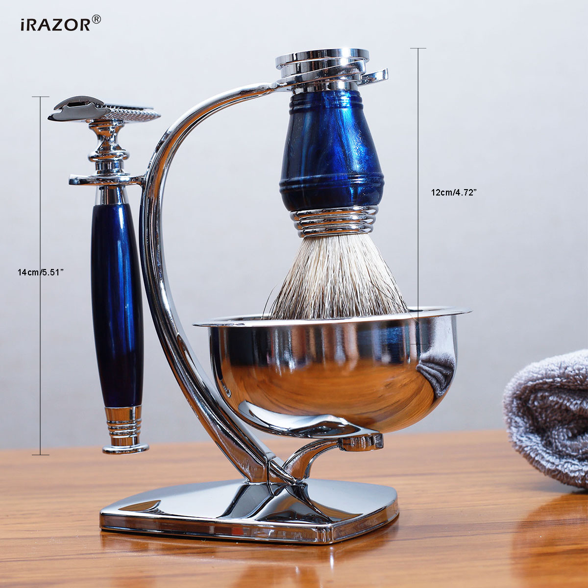 iRAZOR Royal Blue Luksusowy Ze – Mens Grooming Kit Luxury recenzja i cena