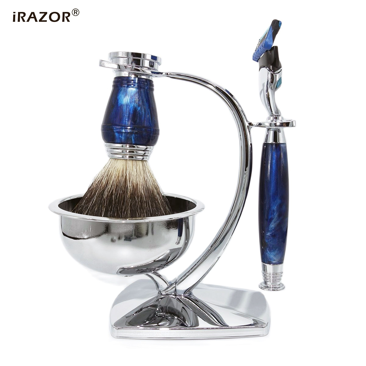 iRAZOR Royal Blue Luksusowy Ze – Mens Grooming Kit Luxury recenzja i cena